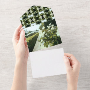 canauxdevenise roses vertes carte pliée