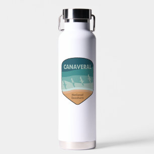 Canaveral National Seashore Florida Seagulls Water Bottle