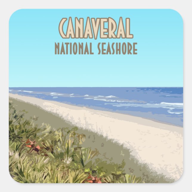 Canaveral National Seashore Florida Square Sticker (Front)