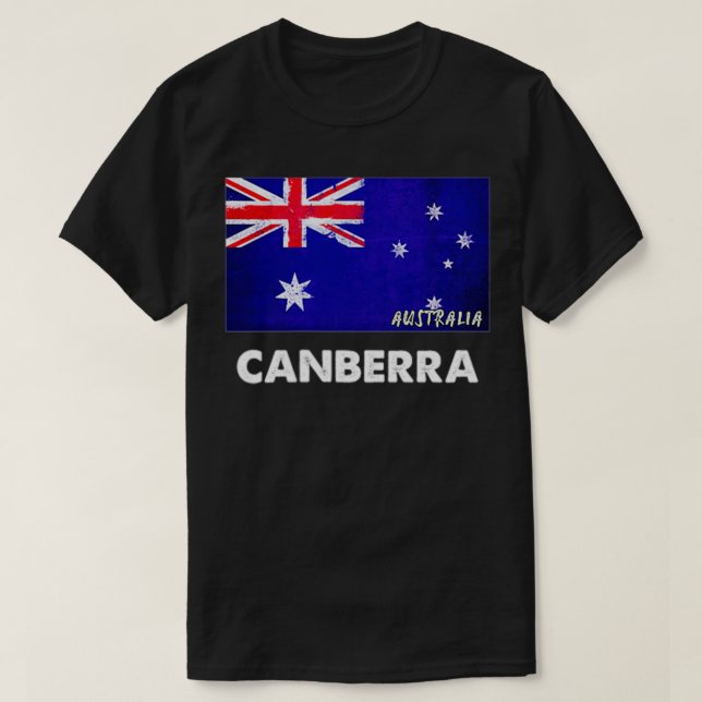 Canberra Australia Flag   Canberra  T-Shirt (Design Front)