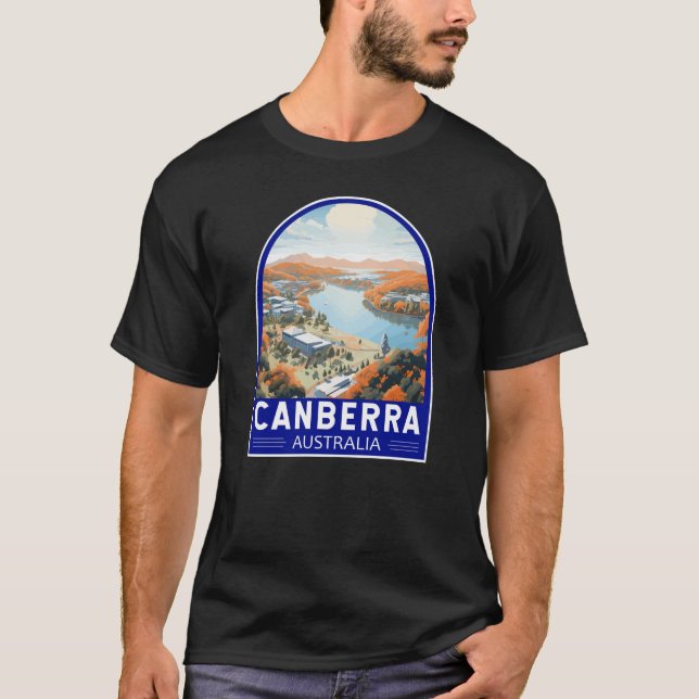 Canberra Australia Travel Art Vintage T-Shirt (Front)