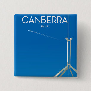 Canberra Australia travel poster 2 Inch Square Button