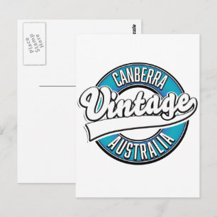 Canberra Australia vintage logo Postcard