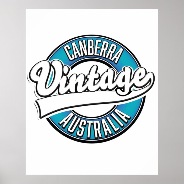 Canberra Australia vintage logo  Poster (Front)