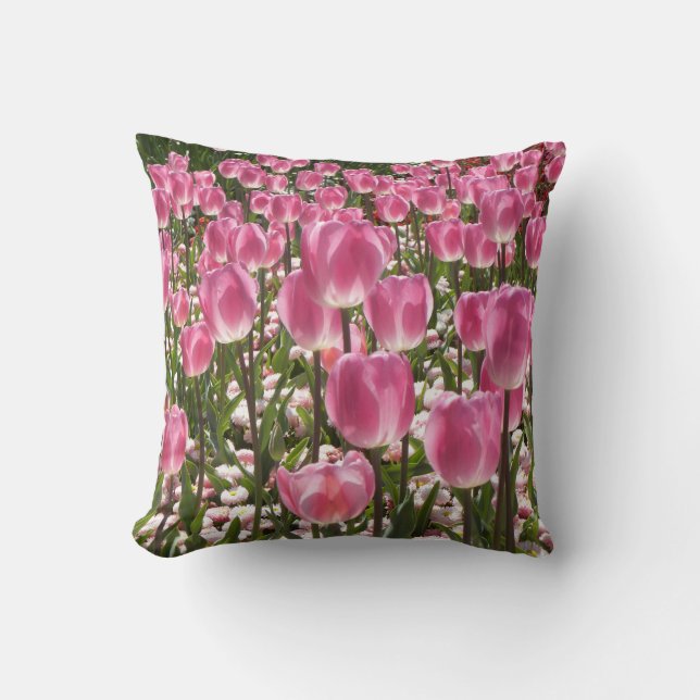 Canberra Tulips double-sided Throw Pillow (Front)