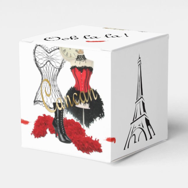 Cancan Costume 1 Favor Box (Front Side)