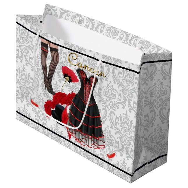 Cancan Costume 2 Large Gift Bag (Front Angled)