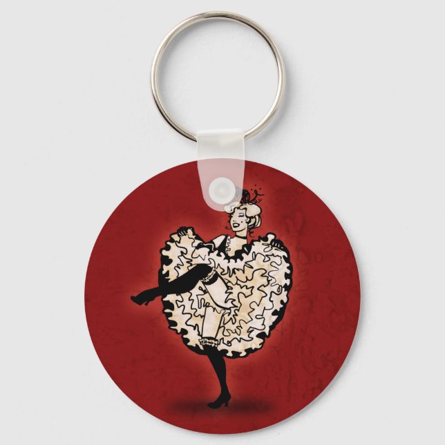 Cancan Dancer Keychain (Front)
