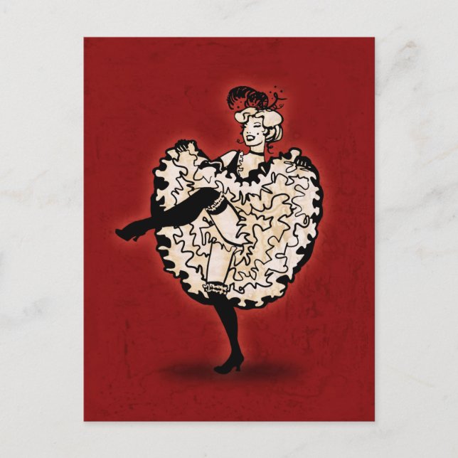 Cancan Dancer Postcard (Front)