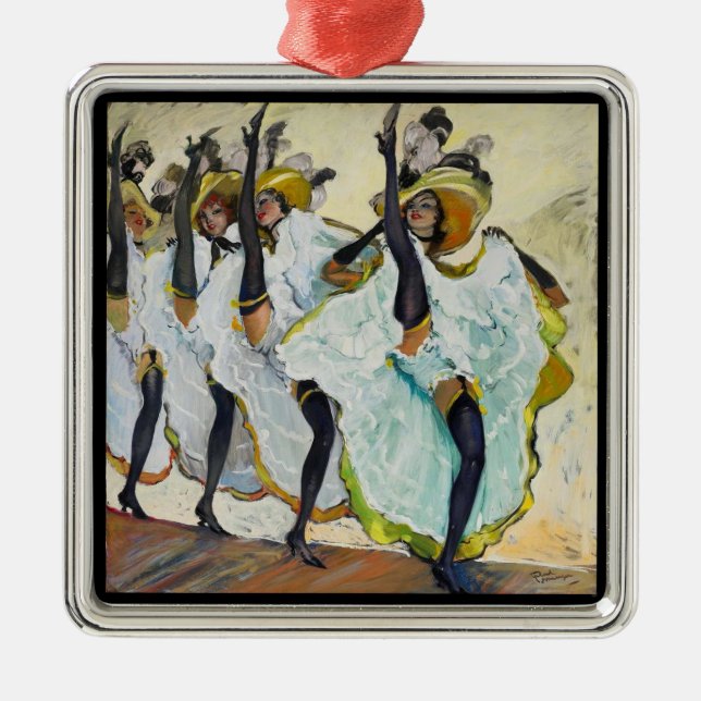 Cancan Dancers Metal Ornament (Front)