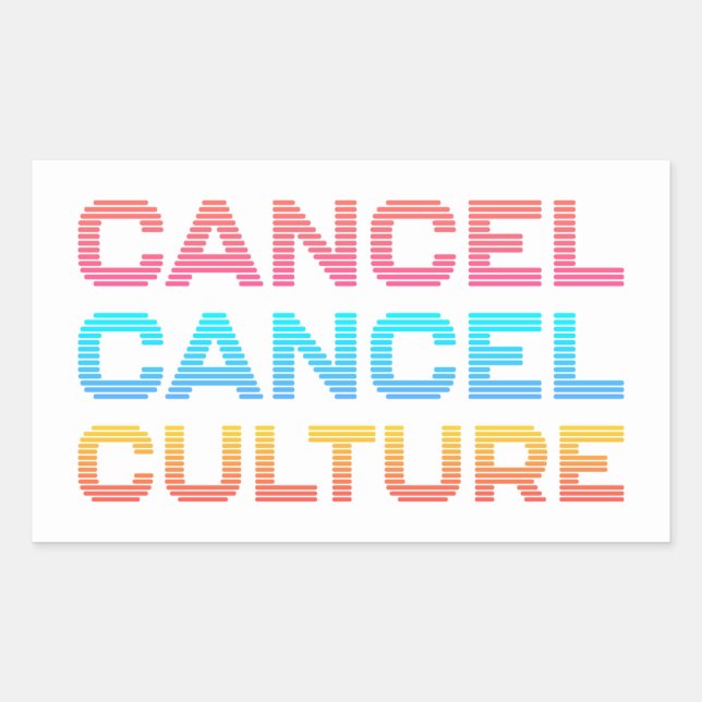 Cancel Cancel Culture Meme Custom Background Colou Sticker (Front)