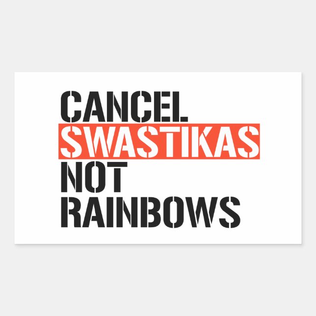Cancel Fascist Not Rainbows Sticker (Front)