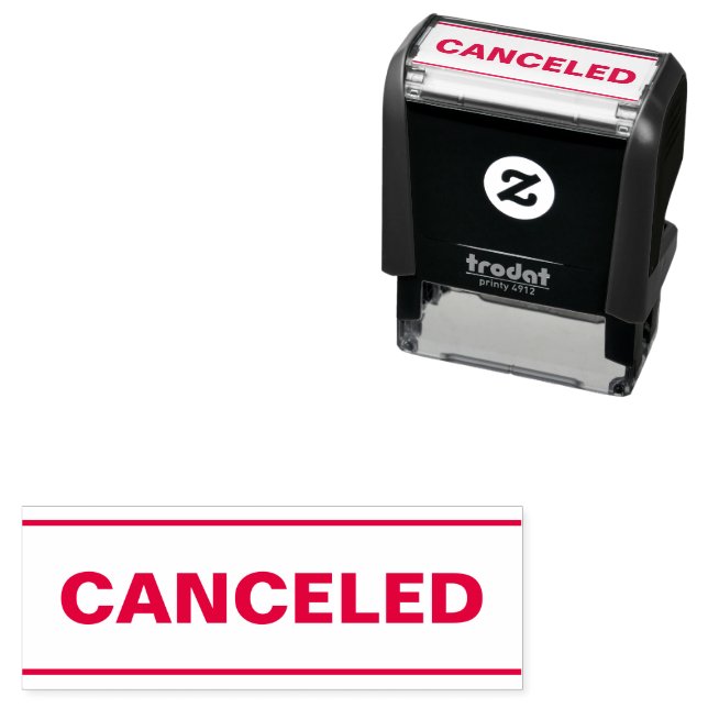 CANCELED Text Template Self-inking Stamp (In Situ)