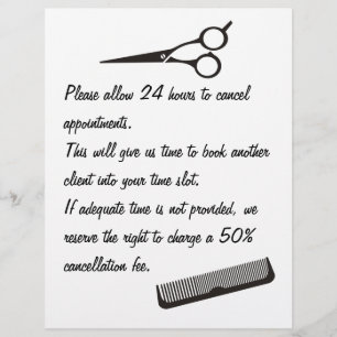 Cancellation policy letterhead