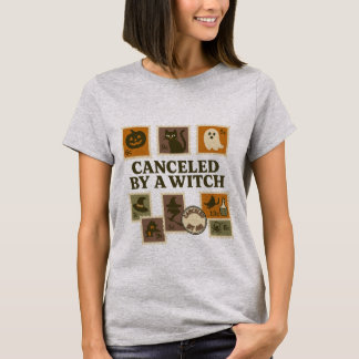 Cancelled by a Witch Halloween Stamp T-Shirt
