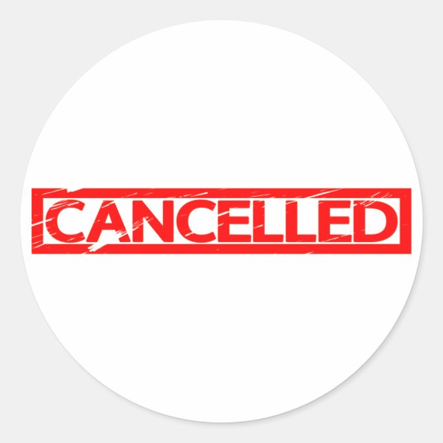 Cancelled Stamp Classic Round Sticker (Front)