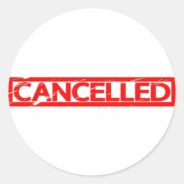 Cancelled Stamp Classic Round Sticker (Front)