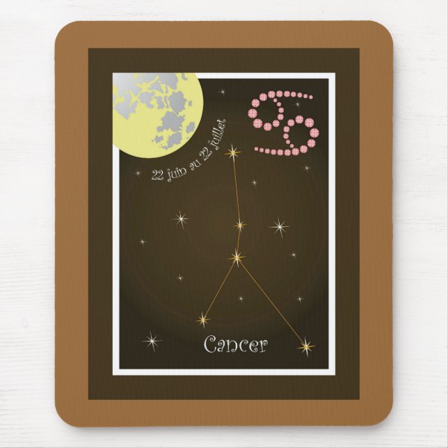 Cancer 22 juin au 22 juillet Mauspad Mouse Pad (Front)