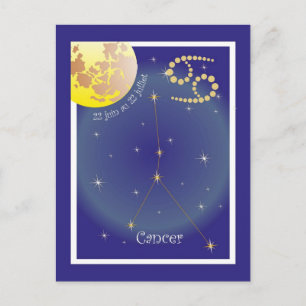 Cancer 22 juin au 22 juillet Postkarte Postcard