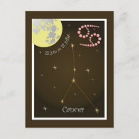 Cancer 22 juin au 22 juillet Postkarte