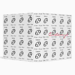 Cancer 69 Zodiac Sign Thunder_Cove Binder