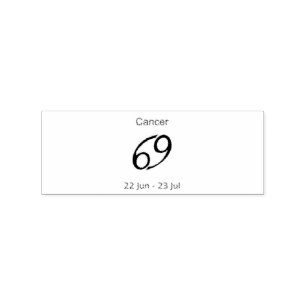 Cancer 69 Zodiac Sign Thunder_Cove Rubber Stamp