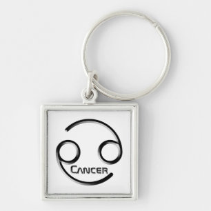 CANCER, Abstract Design of the Zodiac Sign,  Keychain