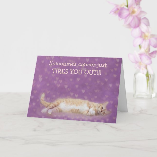 Cancer and Cat Naps Support Card (Orchid)