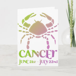 Cancer Astrologie Anniversaire Carte design 1