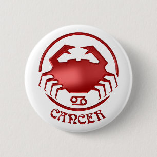 Cancer Astrology Zodiac Sign Crab 2 Inch Round Button