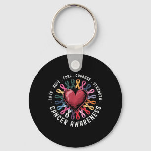 Cancer Awareness All Cancer Matter Colourful Keychain
