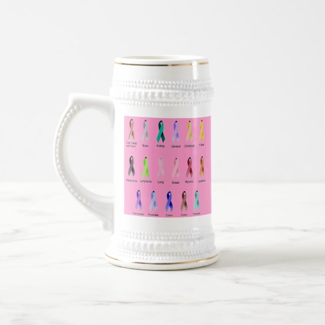 CANCER AWARENESS BEER STEIN (Left)