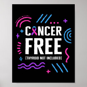 Cancer Awareness Cancer Free Thyroid Not Included Poster