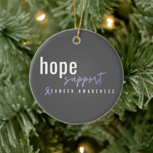 cancer awareness Christmas Holiday Ornament