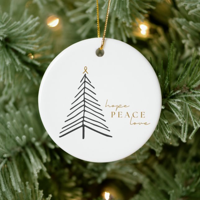cancer awareness. Christmas Holiday Ornament (Tree)