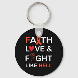 Cancer Awareness Faith Love Fight  Keychain