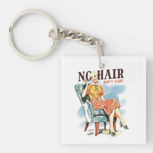 Cancer Awareness for Bald Women Warriors Keychain