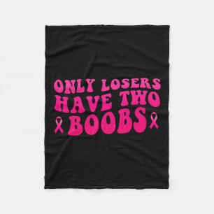 Cancer Awareness Funny Mastectomy  Fleece Blanket