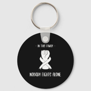 Cancer awareness in this family nobody fight alone keychain