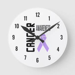 Cancer Awareness Lavender Clock