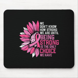 Cancer Awareness Pink Ribbon Sunflower Mouse Pad