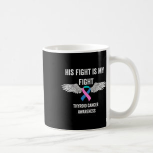Cancer Awareness - Pink Teal Blue Ribbon Awareness Coffee Mug