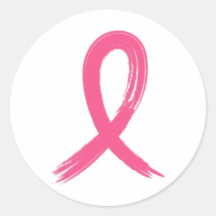 Cancer Awareness Ribbon Classic Round Sticker