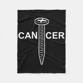 Cancer Awareness Screw Cancer Mens  Fleece Blanket