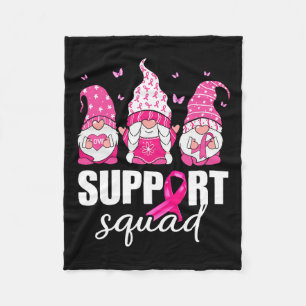Cancer Awareness Shirt For Women Gnomes Support Sq Fleece Blanket