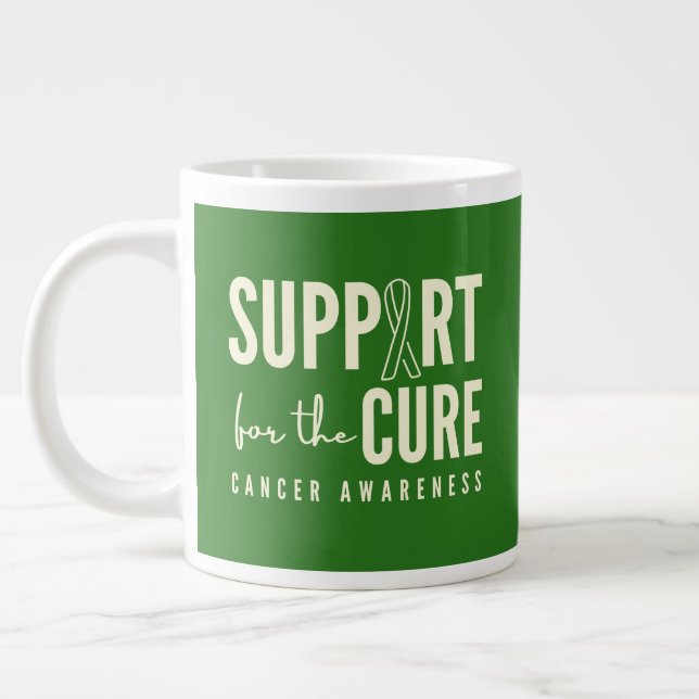 cancer awareness support for the cure Mugs Cups (Left)
