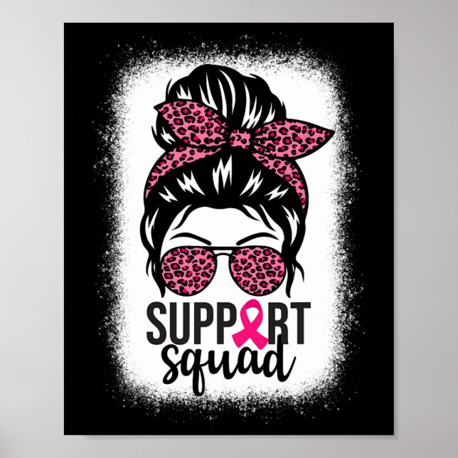 Cancer Awareness Support-squad Messy Bun Warrior 1 Poster (Front)