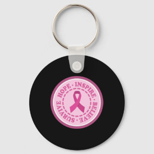 Cancer Awareness Survive Hope Inspire Believe  Keychain