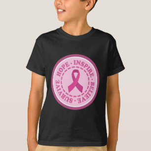 Cancer Awareness Survive Hope Inspire Believe T-Shirt
