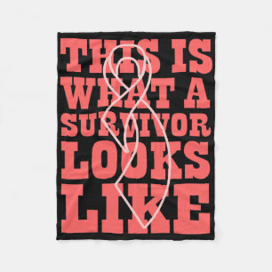 Cancer Awareness This Is What A Survivor Looks Lik Fleece Blanket
